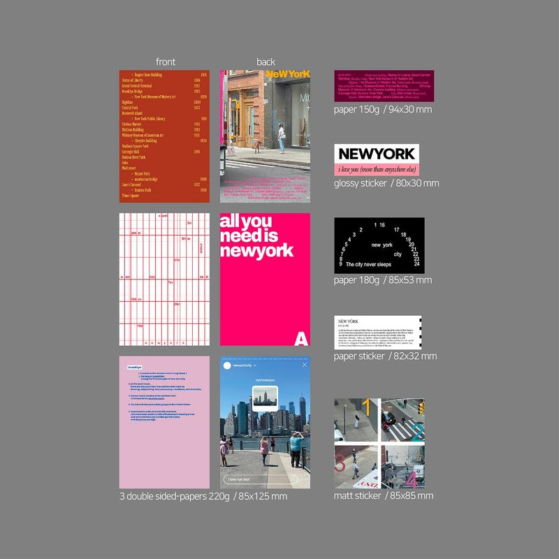 oab newyork pack / scrap sticker set