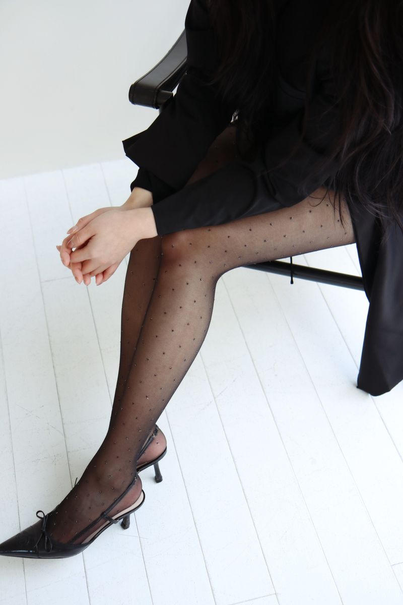 glitter dot tights 20D