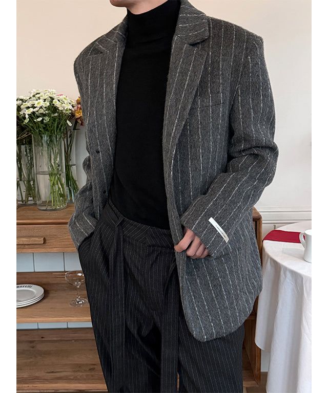 [F/W] Hairy Stripe overfit blazer(2color)