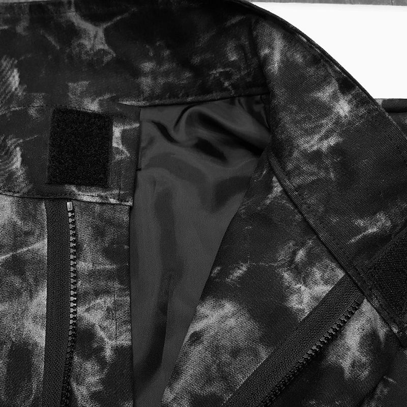 tie-dye crop jacket_black
