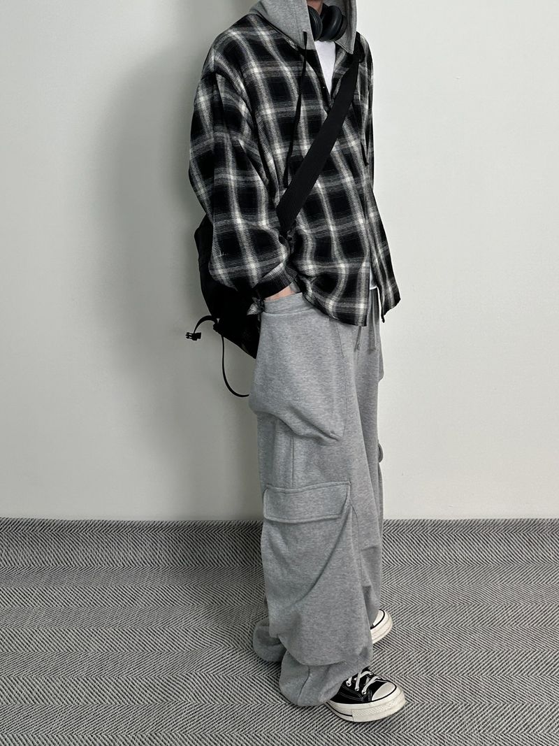 Henri hood over check shirts