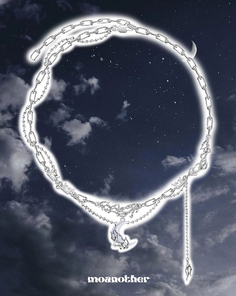  [IVE Gaeul Pick!] Clear Luna Drop Chain Necklace