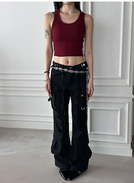 [BASIC ITEM] Rib crop sleeveless(9color)