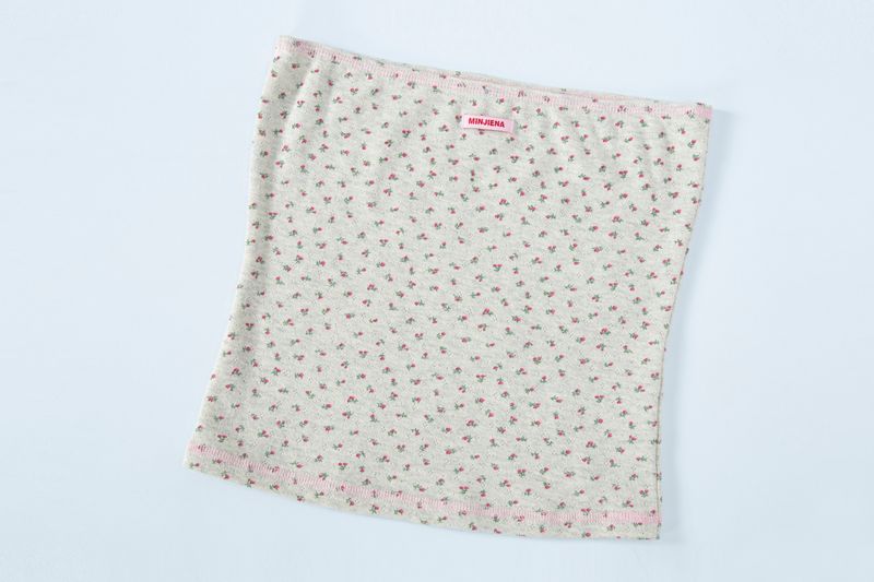 flower tube top melange grey