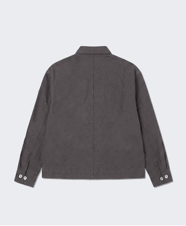 Crop French Work Jacket Dark Gray