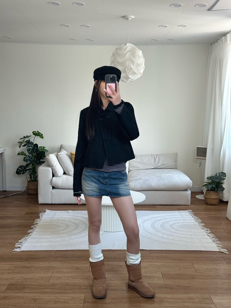 vintage denim skirt