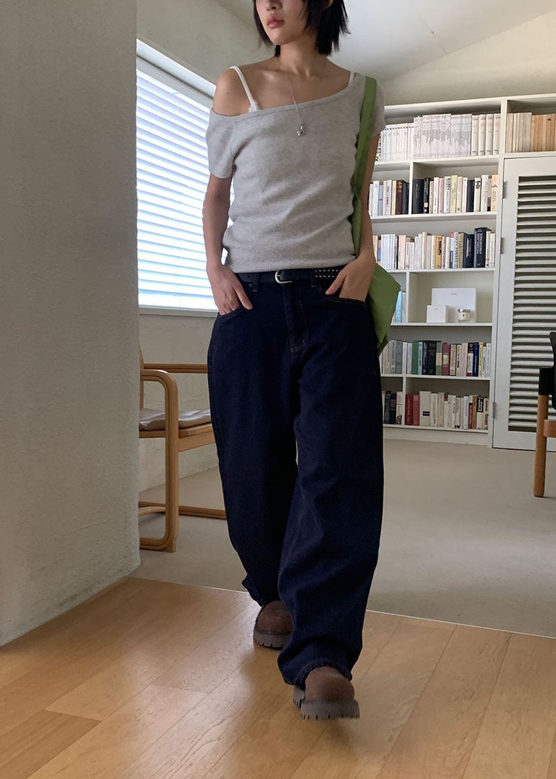 NONFADE STITCH WIDE DENIM (S-L)