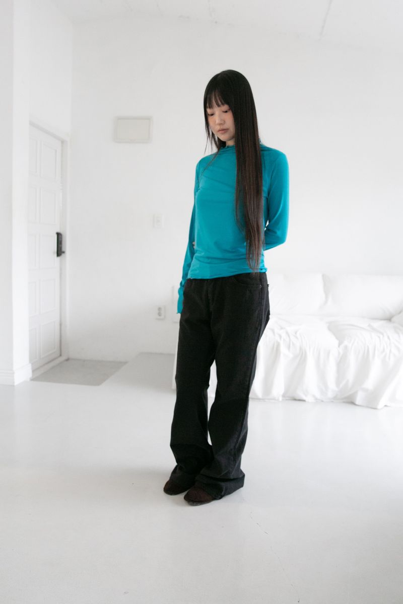 basic semi boots-cut pants(2colors)