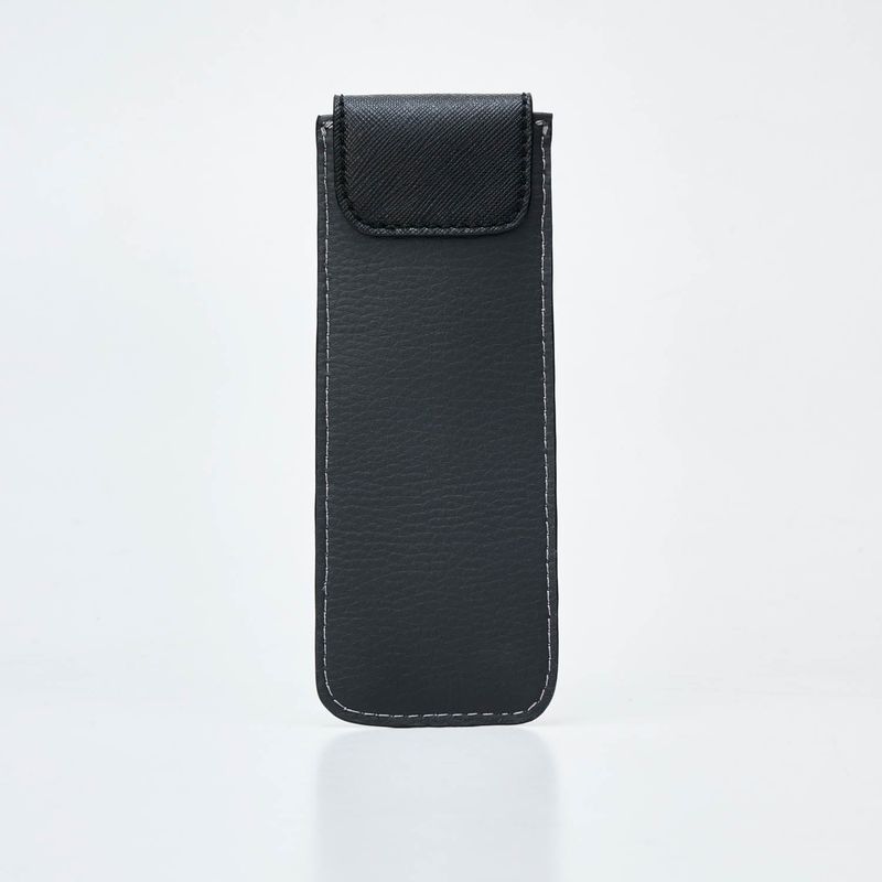 Mushroom Leather Pen Case with Flap