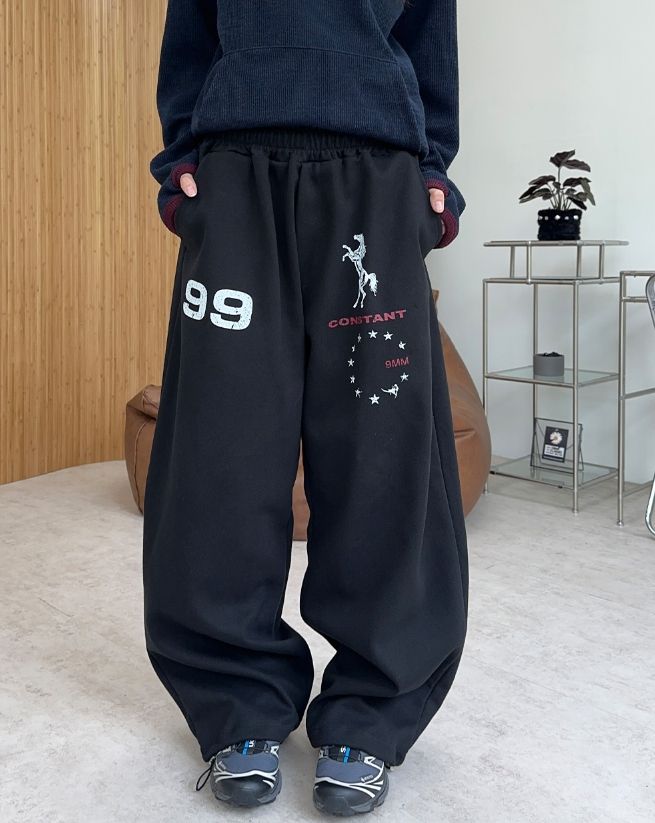 SATIIIZ（サティーズ）の「イーサン ホース グラフィック ワイド パンツ（パンツ）」