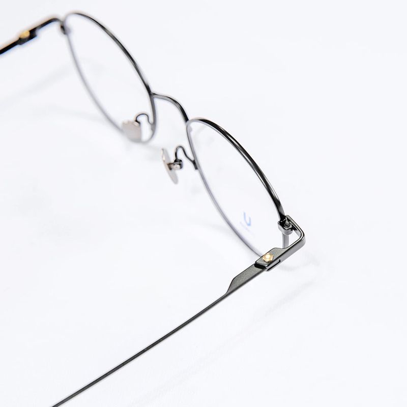 Knouun Round titanium glasses CODE. 103. B Black