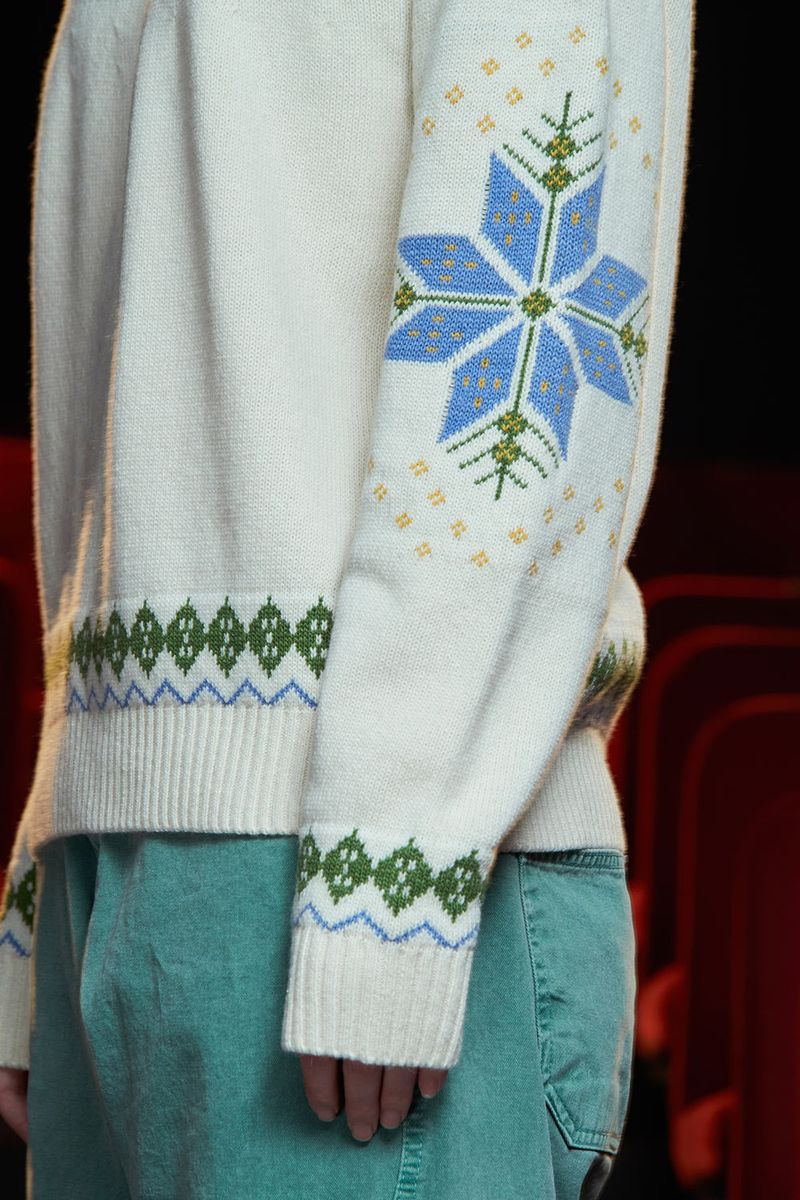 ARGYLE NORDIC KNIT / IVORY