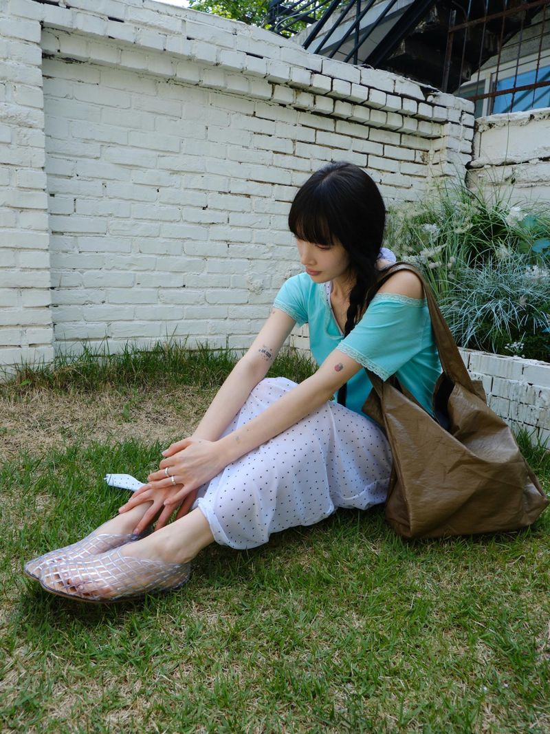 jelly flat shoes