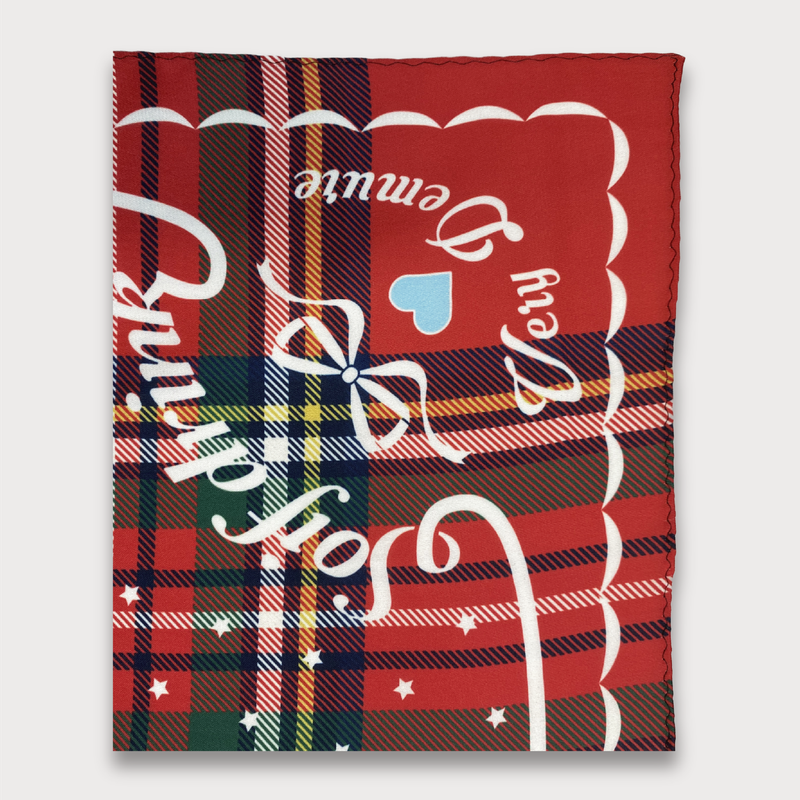  TARTAN & NAVY "VERY DEMURE" SCARF