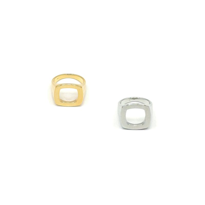 スクエアシックリング(Silver/Gold)