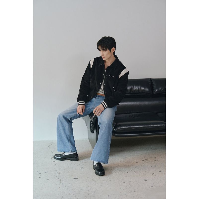 Signature varcity jacket(Black)