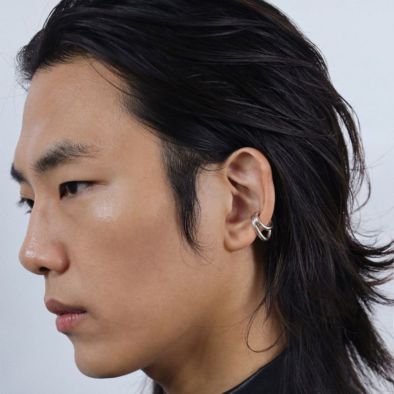 【MADE】 Men's two lines earcuff glossy