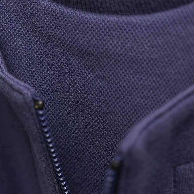 HALF ZIP LAYERD SWEATSHIRTS-SHADOW NAVY
