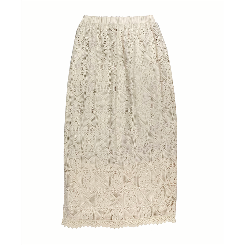 KOOKEESEE(クキシ)の「クロシェレーススカート (Beige)(スカート)」