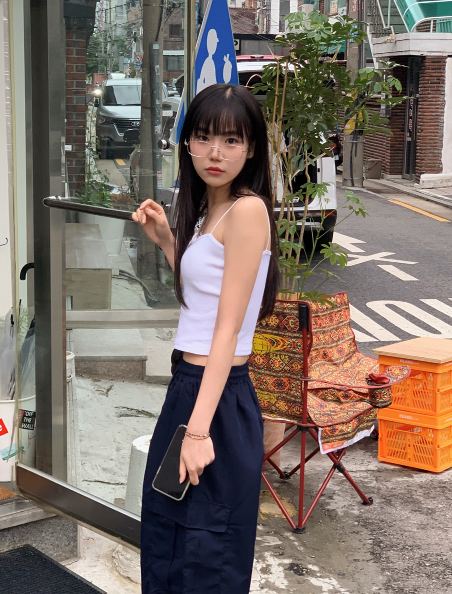 SP Crop Strap Cap Sleeveless (3color)