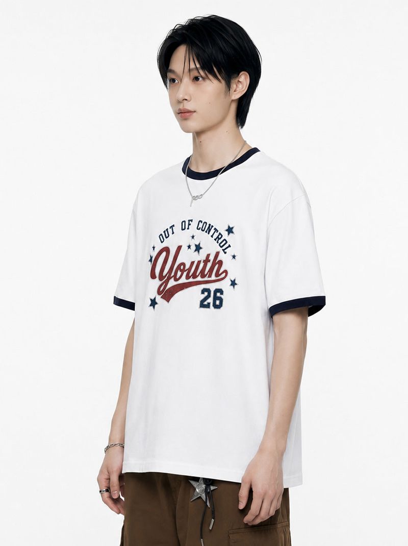 out of control overfit ringer t-shirt (3color)