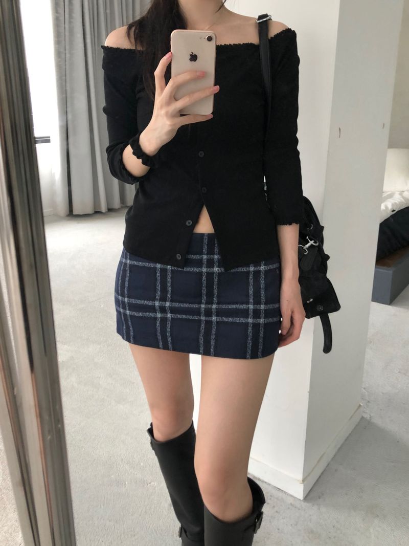 Muir Checkered Mini Skirt (2 colors)