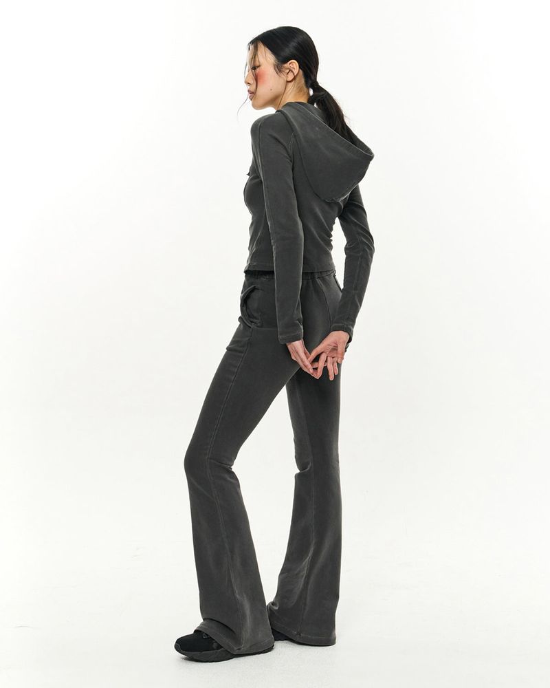 Patch Slim Lounge Pants _ Dark Grey