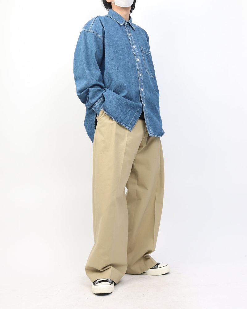 Flow Pintuck Wide Chino Pants_2color