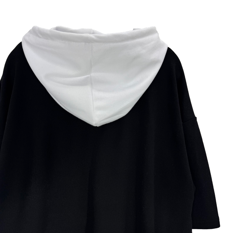 crying layered hoodie