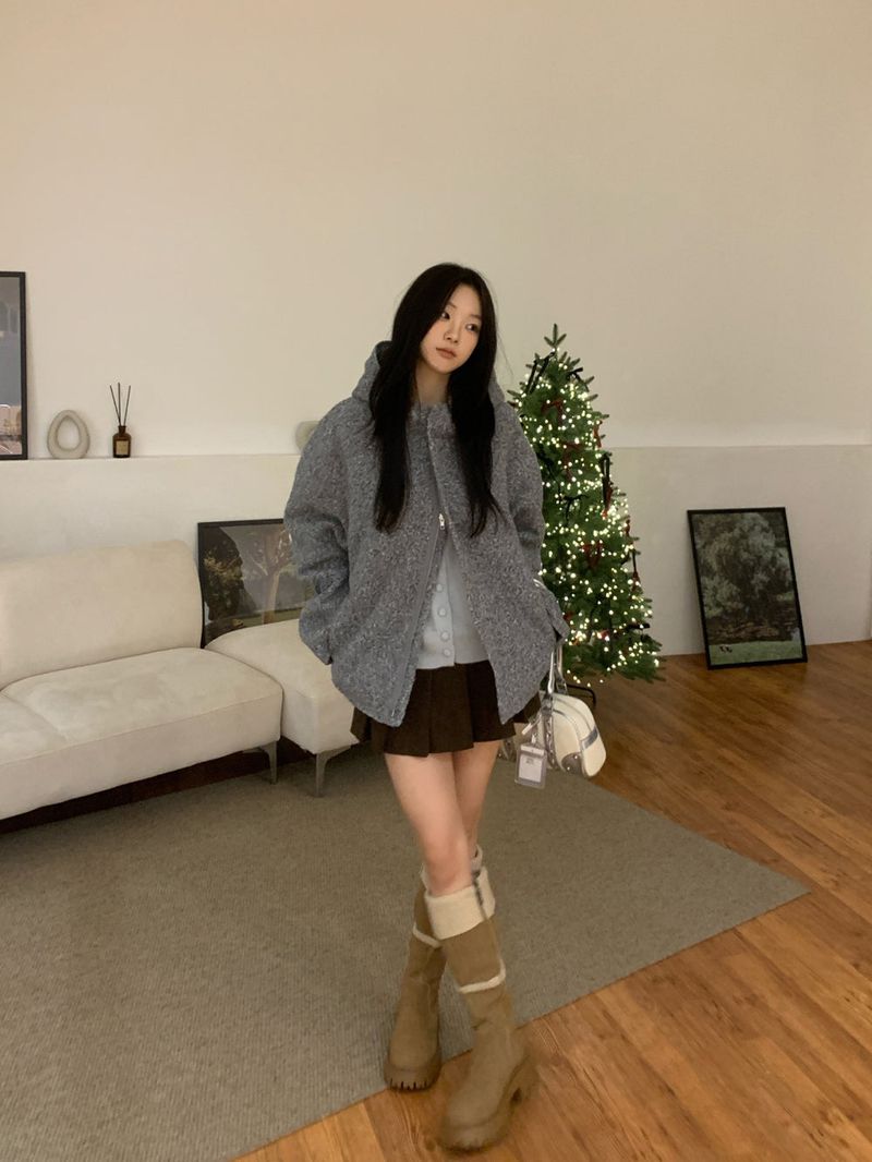 [UNISEX] from Mix Hood Coat Jacket