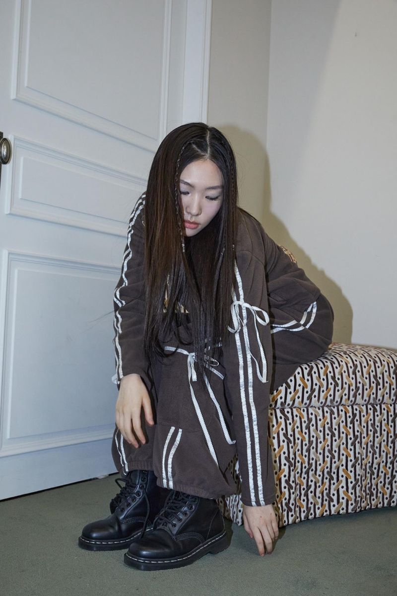 Fazed(フェイズド)の「Ribbon tape fleece pants / cocoa(Pants)」