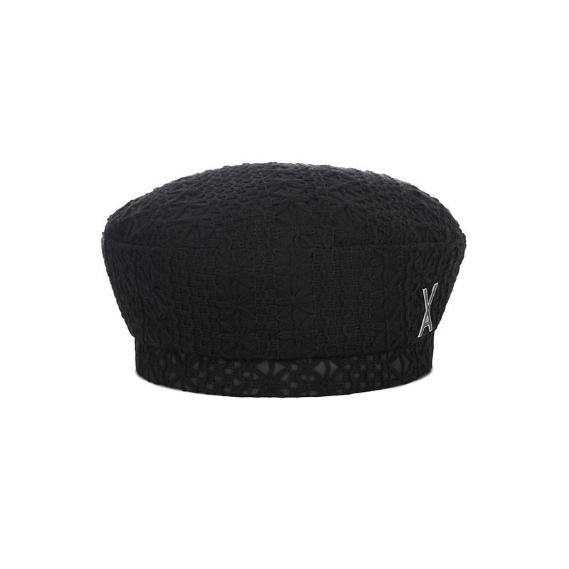 Epoxy Stud See Through Beret Black