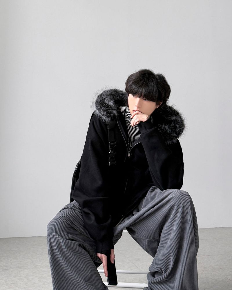 Piercing Raccoon Hood Zip-Up