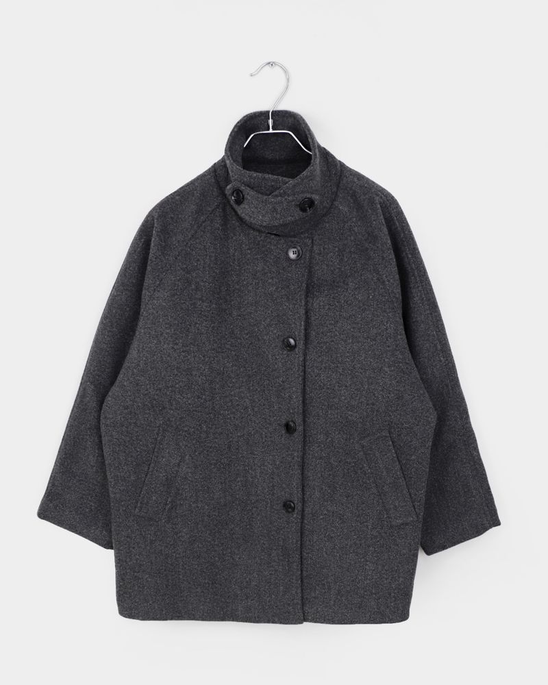 Foru High Neck Turtleneck Midi Coat