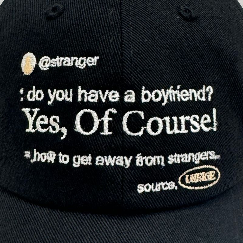 Black Yes Of Course Cap