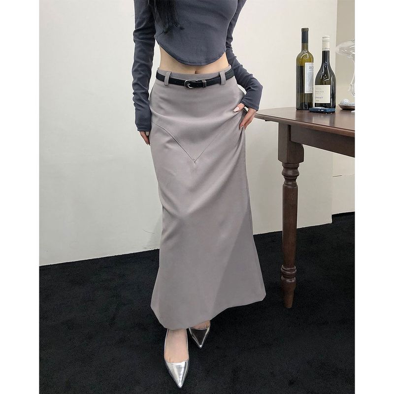 Curved Maxi Skirt