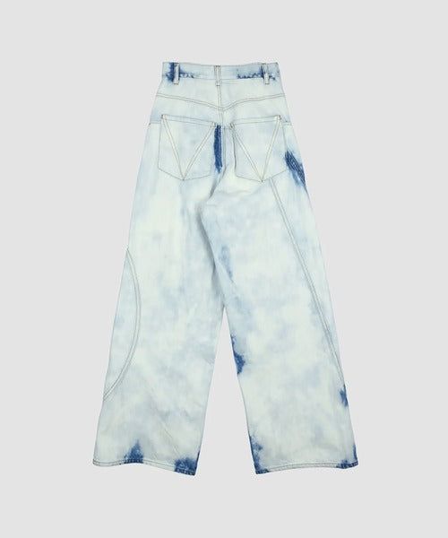 BLEACH WIDE DENIM PANTS