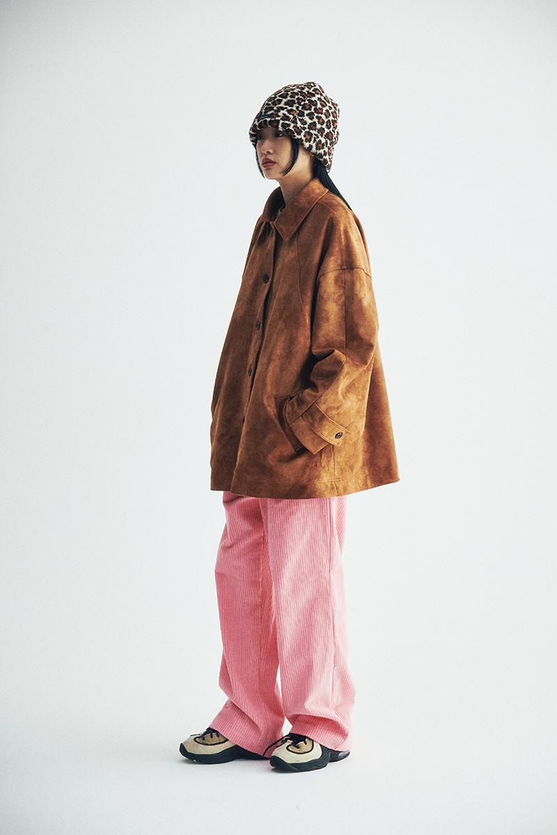 Corduroy Pintuck Band Pants (pink)