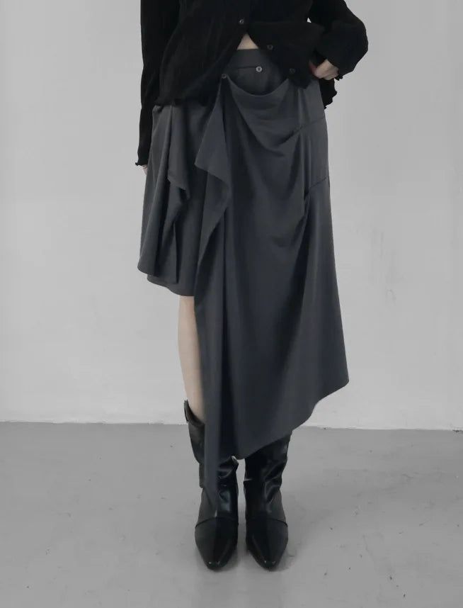 mnem（ムネム）の「Pinched Draping Skirt（Skirts）」