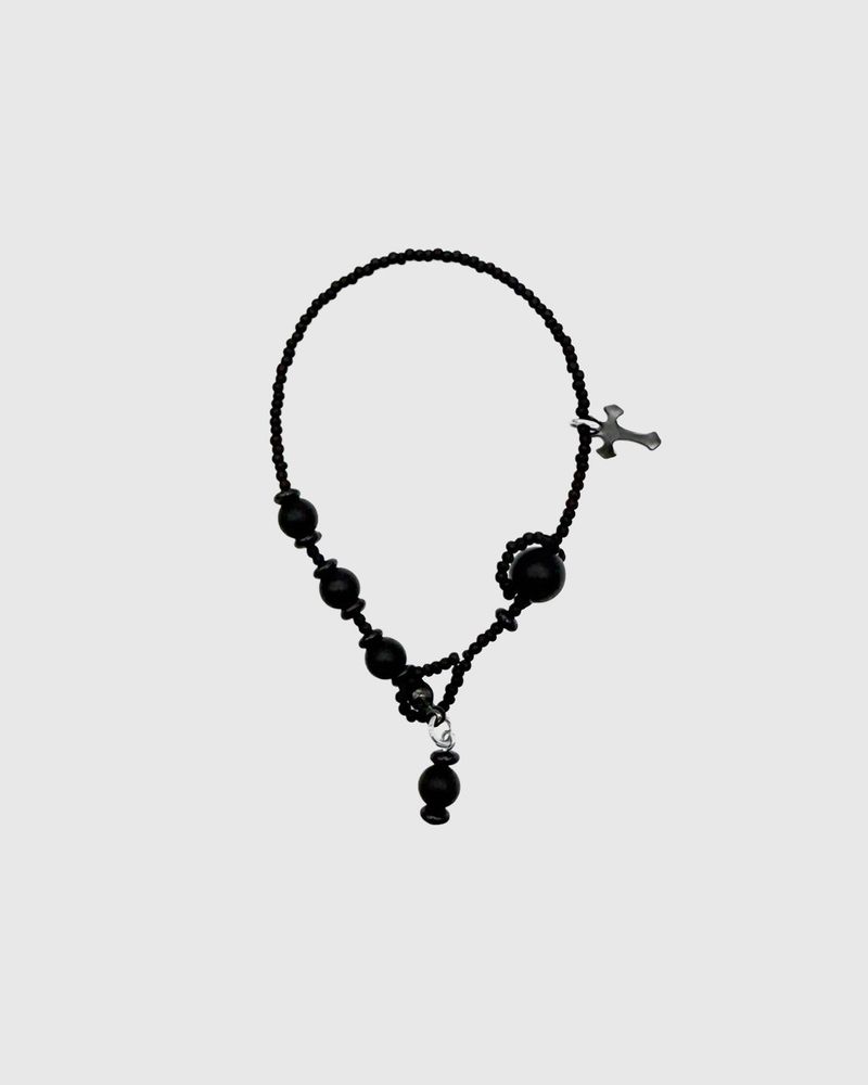 Onyx cross bracelet (2 size)