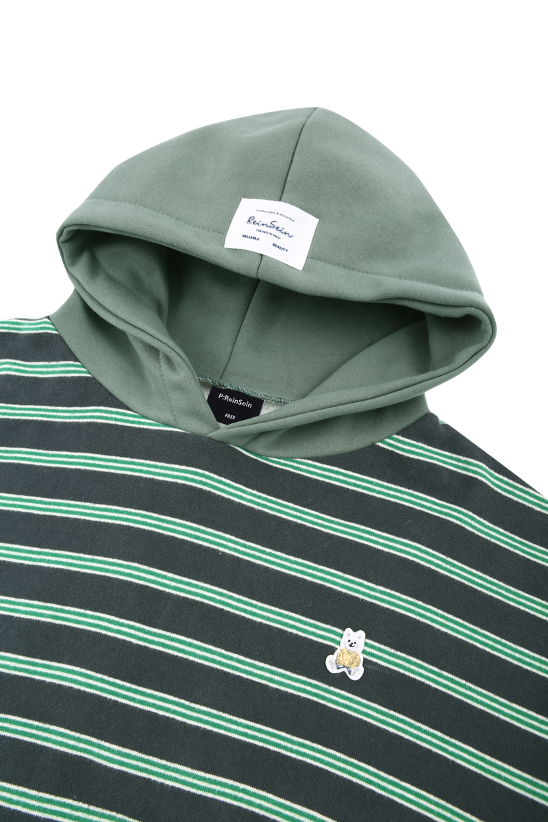 Stripe layered overfit hoodie