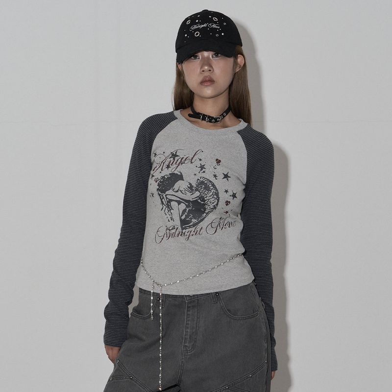 MIDNIGHT MOVE（ミッドナイトムーブ）の「st angel t (grey)（Tops）」