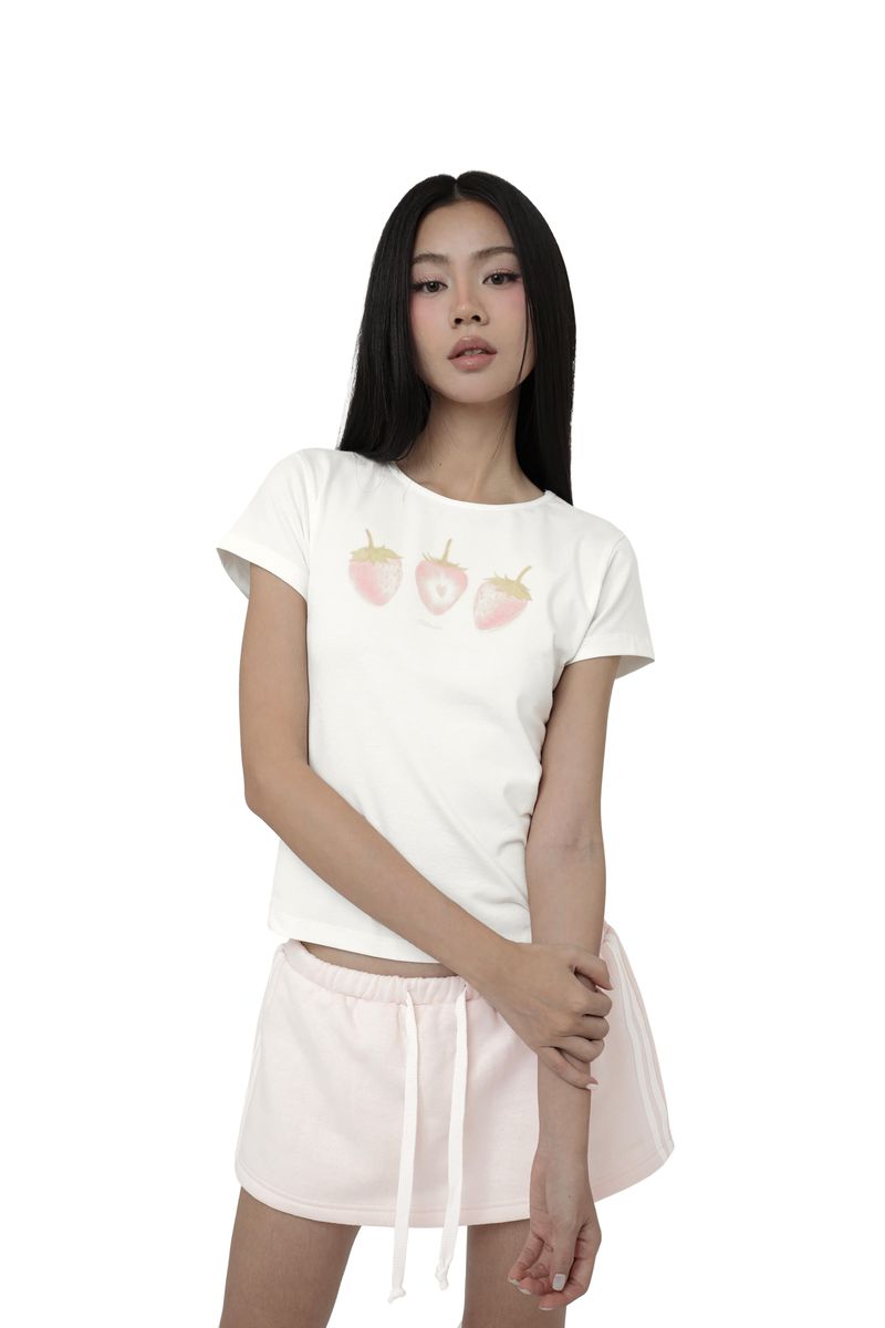 Red strawberry pastel top