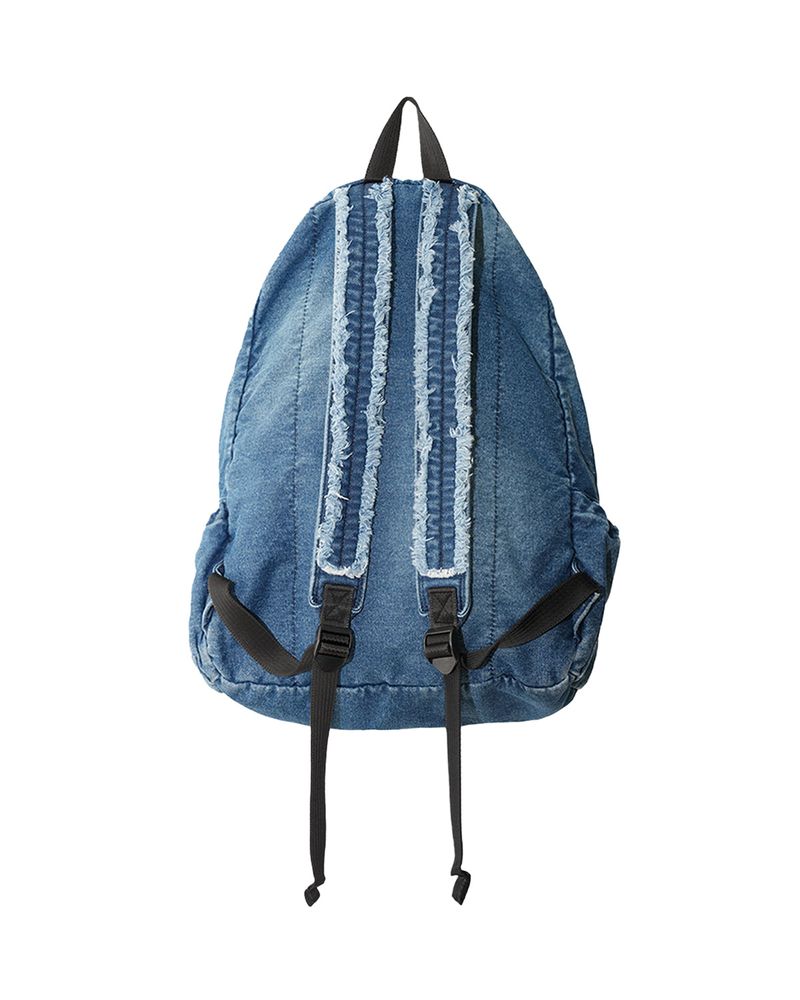 Washed Denim Turtle Backpack (Blue)