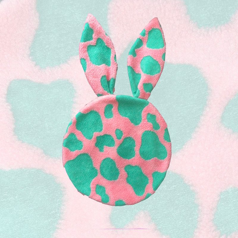 pink rabbit ear cushion