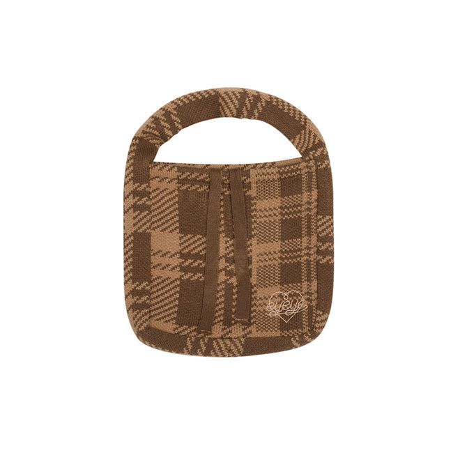 EYEYE CHECK KNIT MINI BAG_MOCHA (EEOO3BAY02W)