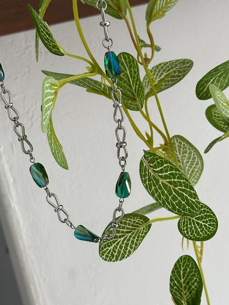 ASCLO Crystal Chain Necklace (3color)