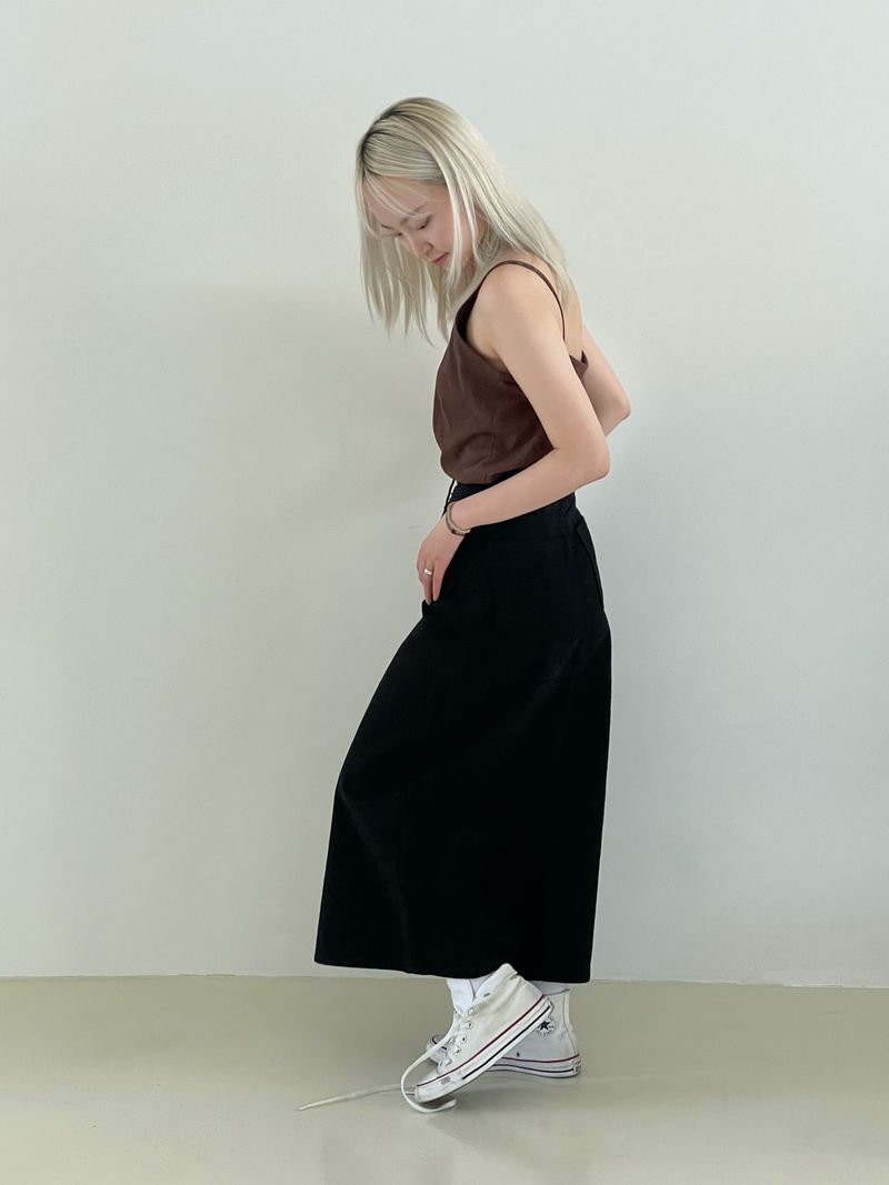 Natural linen sleeveless