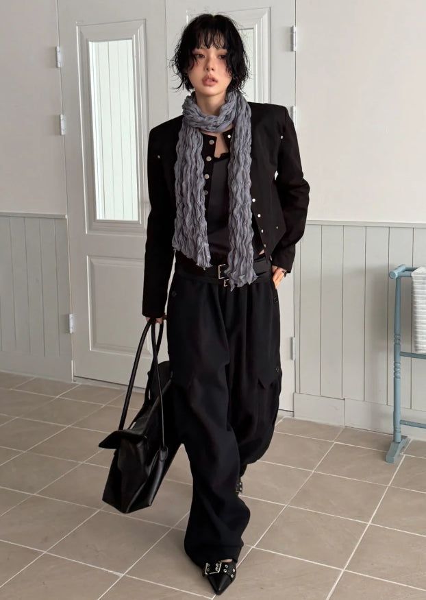 NATURAL PLEATS SCARF