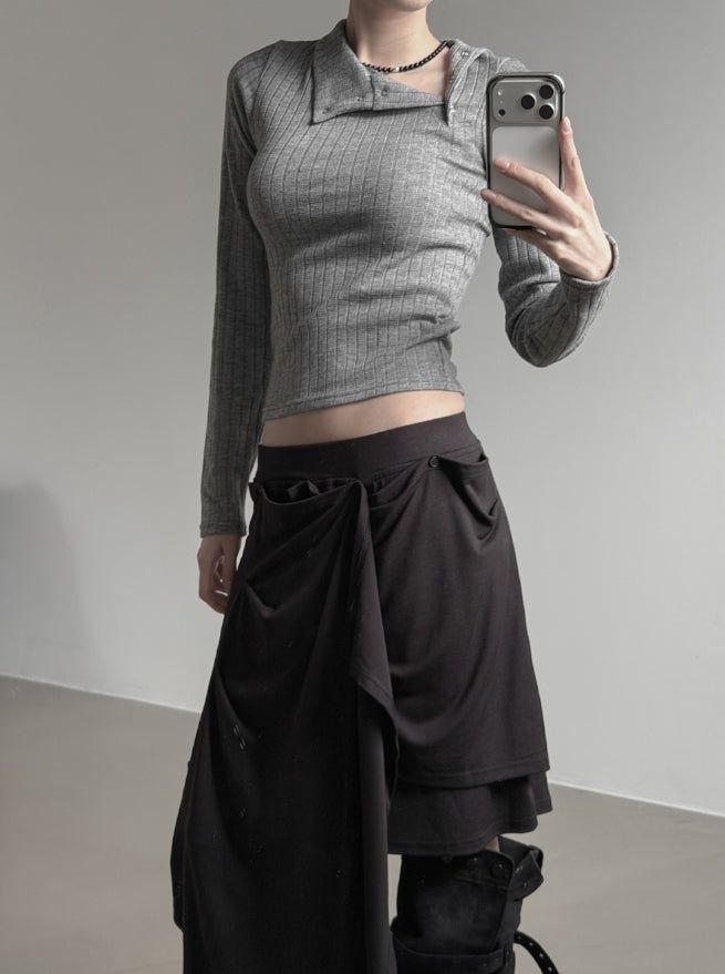 Pinched Drape Skirt